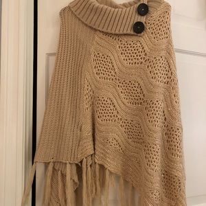 Knit poncho